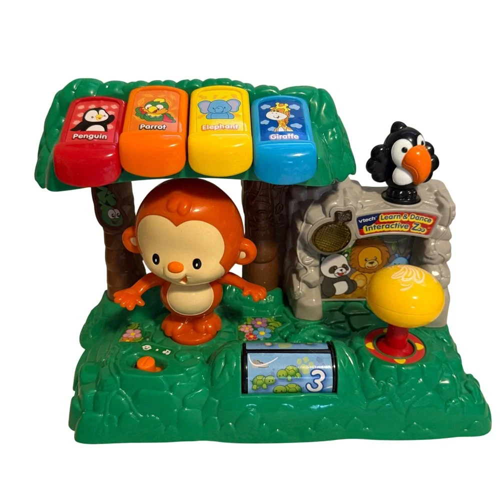 VTech Learn & Dance Interactive Zoo Musical Toddler Toy Monkey Toucan 80-117200